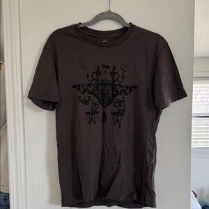 Men's Dark Brown Graphic Short Sleeve Tee
